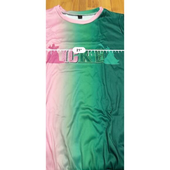 Wicked Long Sleeve Pullover Green / Pink Women's Large New - Picture 2 of 3